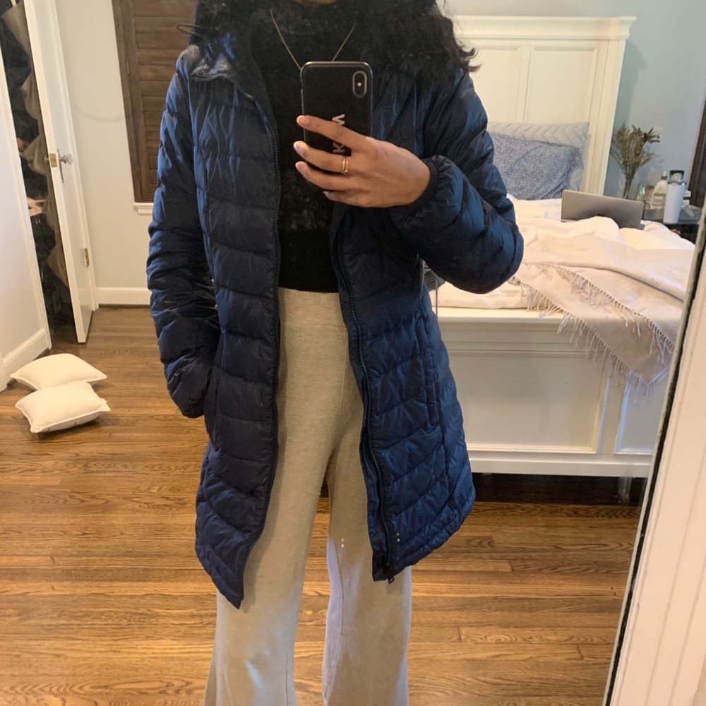 North Face Blue Light Hooded Parka